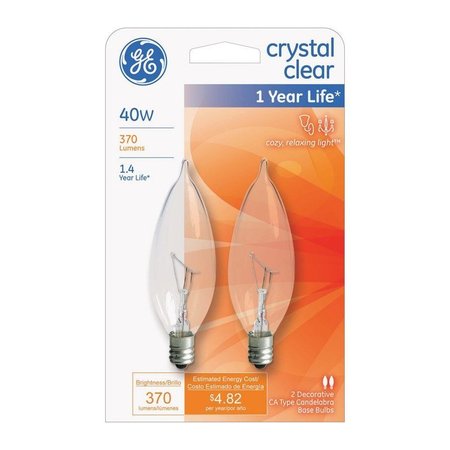 CURRENT Ge 2Pk40W Clr Bt Bulb 76236